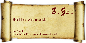 Belle Zsanett névjegykártya